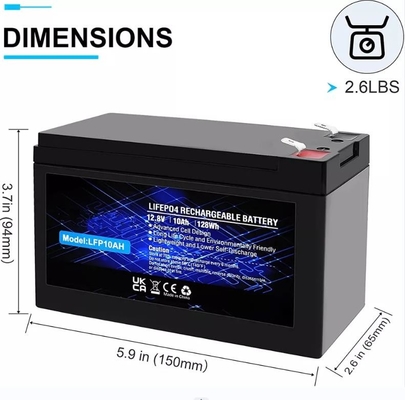 Akumulator litowo-fosforanowy 12,8 V 10 Ah Wbudowany akumulator LiFePO4