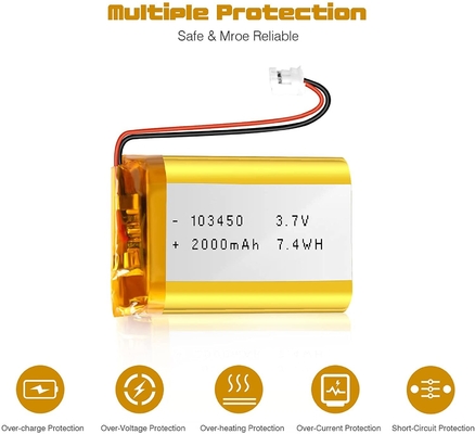 103450 Akumulator litowo-polimerowy 3,7 V 57 g Akumulator litowo-jonowy 2000 mAh