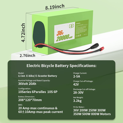 48V 8Ah E Bike / 36V akumulator litowo-jonowy 15A do urządzeń domowych