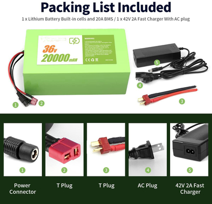 XT60 Fascial Gun Battery 100W-600W 36V 8Ah Bateria litowa z ładowarką 2A