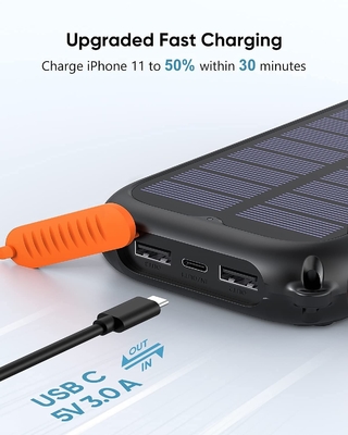 Prawdziwa przenośna stacja zasilająca energią słoneczną z korbą ręczną 26800 mAh NCM