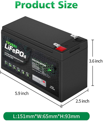Akumulator litowo-fosforanowy RV Solar Marine 12V 8Ah Wymiana akumulatora kwasowo-ołowiowego